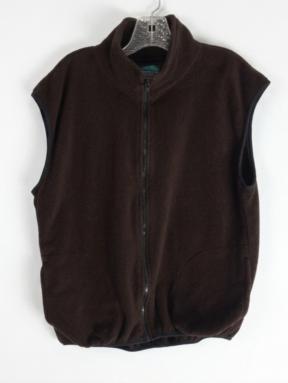 Dutch Harbor Gear Men's Brown Fleece Vest - Sleeveless Zip Front